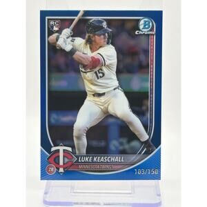 2025 Bowman Chrome Luke Keaschall Rookie True Blue Refractor 103/150 SP Twins RC